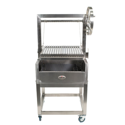 Stainless Steel Parrilla Grill 610 x 550 - Stoves & Cooktops - Flaming Coals - Hunter Valley Heating 