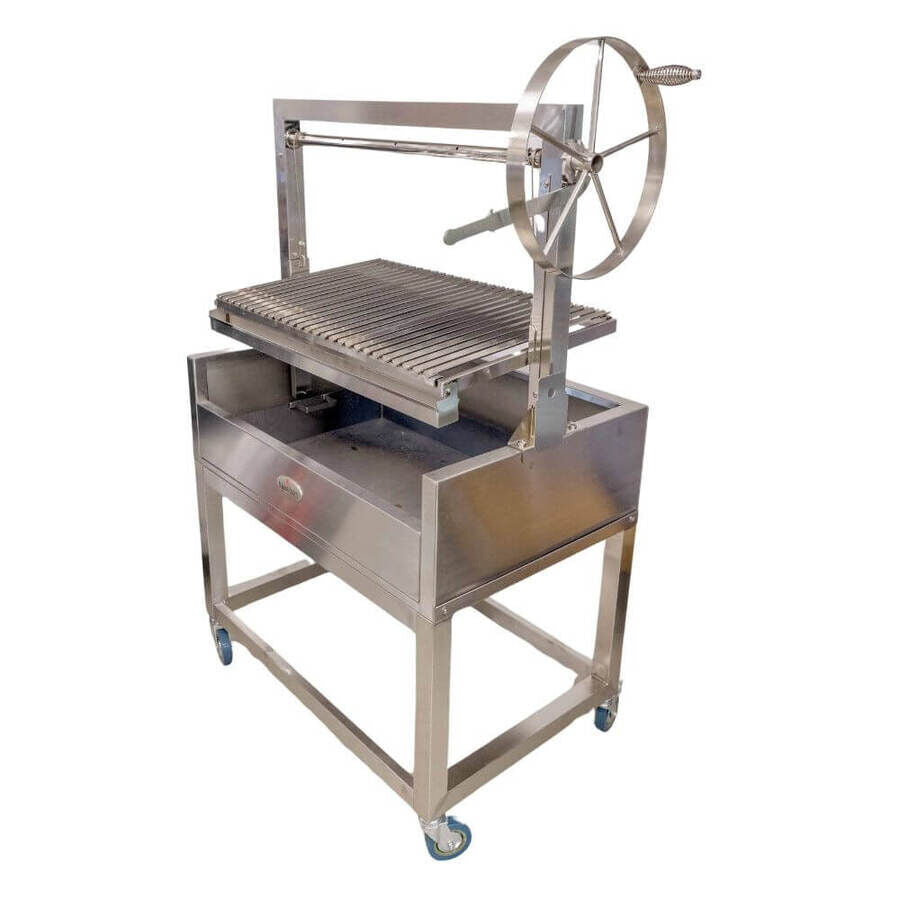 Stainless Steel Parrilla Grill 885 x 550 - Stoves & Cooktops - Flaming Coals - Hunter Valley Heating 