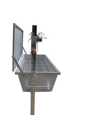 Stainless Steel Warrior Spit Roaster - Stoves & Cooktops - Flaming Coals - Hunter Valley Heating 