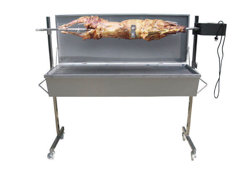Stainless Steel Warrior Spit Roaster - Stoves & Cooktops - Flaming Coals - Hunter Valley Heating 