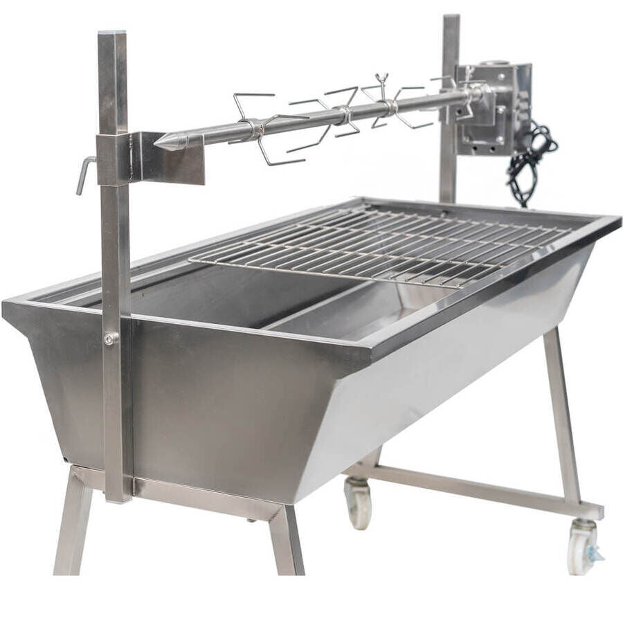 The Master Stainless Steel Spit Rotisserie - Stoves & Cooktops - Flaming Coals - Hunter Valley Heating 
