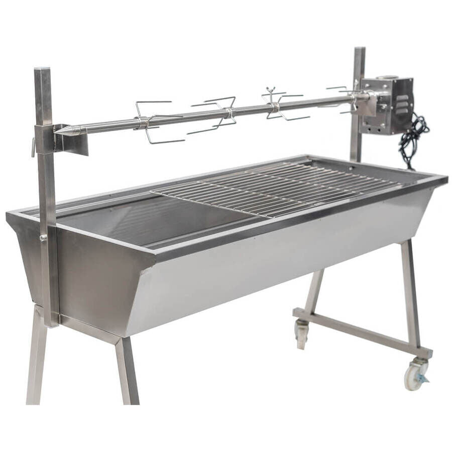 The Master Stainless Steel Spit Rotisserie - Stoves & Cooktops - Flaming Coals - Hunter Valley Heating 