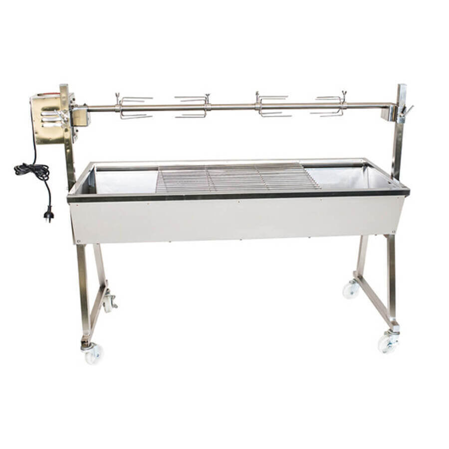 The Minion Stainless Steel Spit Rotisserie - Stoves & Cooktops - Flaming Coals - Hunter Valley Heating 