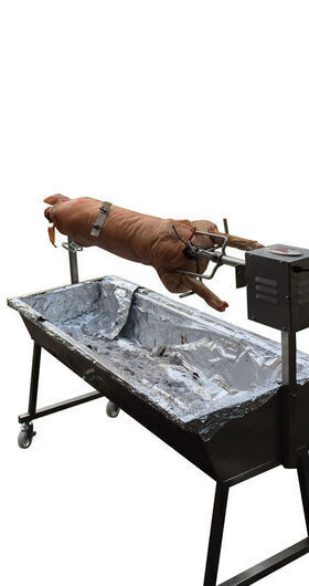 The Minion Stainless Steel Spit Rotisserie - Stoves & Cooktops - Flaming Coals - Hunter Valley Heating 