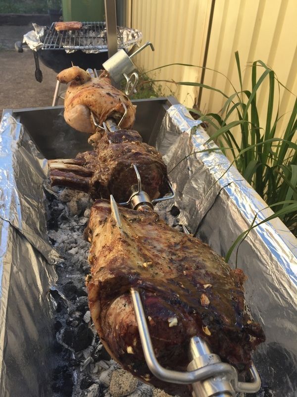 The Minion Stainless Steel Spit Rotisserie - Stoves & Cooktops - Flaming Coals - Hunter Valley Heating 