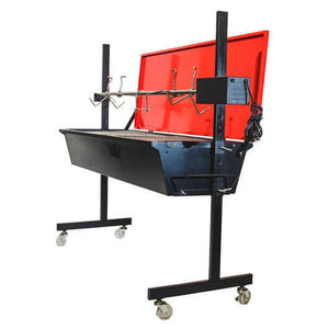 Warrior Pig Spit Roaster - Stoves & Cooktops - Flaming Coals - Hunter Valley Heating 