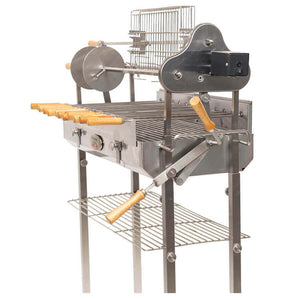 Deluxe Cyprus Grill Spit Stainless Steel - Stoves & Cooktops - Flaming Coals - Hunter Valley Heating 