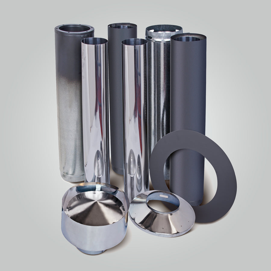 Forge Default Matte Black Flue Kit - Hunter Valley Heating
