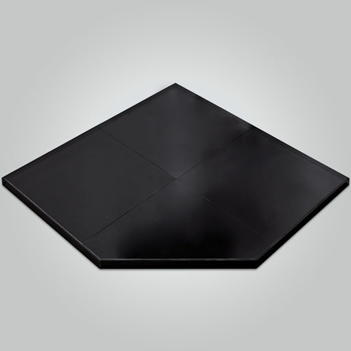 Forge Matte Black Corner Wall Hearth - Hunter Valley Heating