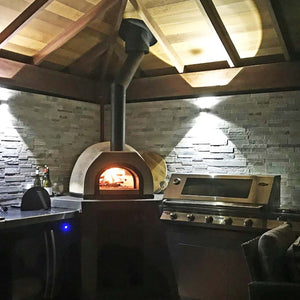 HVH Pizza Ovens HVH60 Dome Preassembled Pizza Oven with stainless steel exterior and digital control panel.