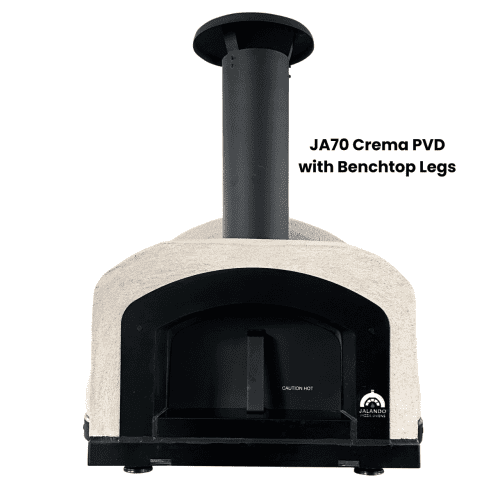 HVH70 Crema Black PVD preassembled pizza oven by HVH Pizza Ovens, stainless steel construction with black finish.