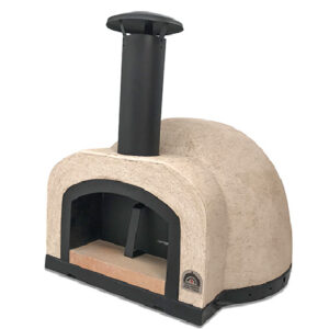 HVH70 Crema preassembled pizza oven by HVH Pizza Ovens, showcasing its compact design and creamy exterior for homemade pizza cooking