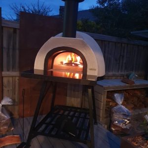HVH70 Dome Preassembled Pizza Oven from HVH Pizza Ovens with a dome design and stainless steel exterior.