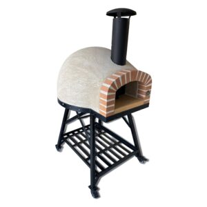 HVH70 Real Brick Preassembled Pizza Oven by HVH Pizza Ovens, showcasing the brick exterior and cooking chamber.