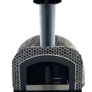 HVH70 Tiled Preassembled Pizza Oven by HVH Pizza Ovens, showcasing the durable tiled exterior and compact design.