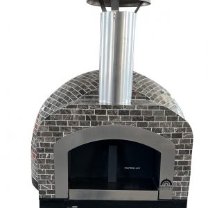 HVH Pizza Ovens HVH70 Tiled Preassembled Pizza Oven with tiled exterior and large cooking chamber for authentic pizza baking.