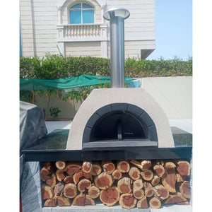 HVH Pizza Ovens HVH80 Dome preassembled pizza oven with a dome design and stainless steel construction for outdoor pizza baking.