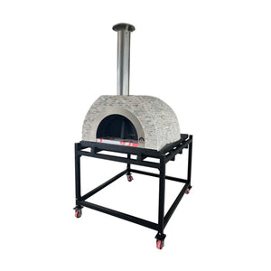 HVH Pizza Ovens HVH80 Tiled Dome Preassembled Pizza Oven with tiled dome and compact design for outdoor pizza baking.