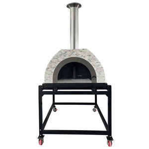 HVH Pizza Ovens HVH90 Tiled Dome Preassembled Pizza Oven with tiled dome design for quick, even baking of pizzas.