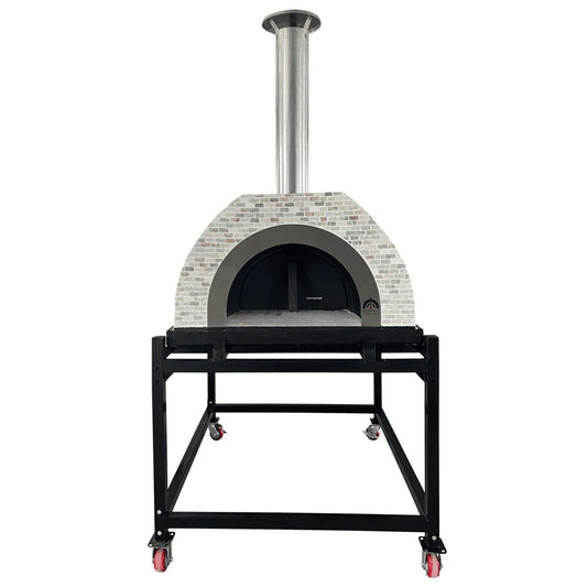 HVH Pizza Ovens HVH90 Tiled Dome Preassembled Pizza Oven with tiled dome design for quick, even baking of pizzas.