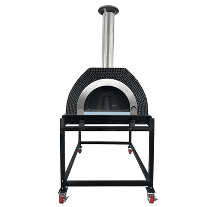 HVH Grande Tiled Preassembled Pizza Oven from HVH Pizza Ovens, showing its tiled exterior and spacious interior for baking pizzas.