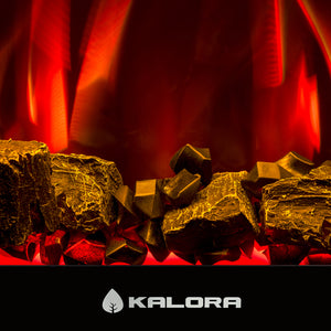 Kalora Nexus electric fireplace with modern wall-mounted flame display