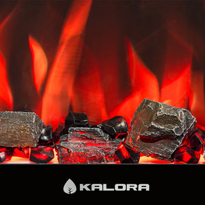 Kalora Nexus electric fireplace with modern wall-mounted flame display