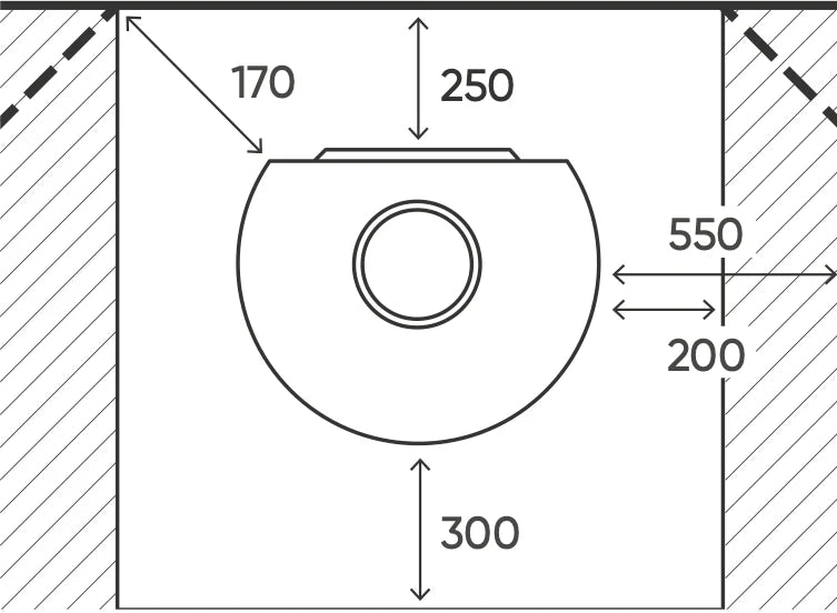 Kalora 425R fireplace dimensions and specifications diagram