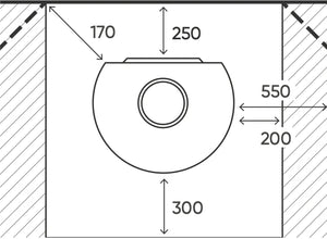 Kalora 425R fireplace dimensions and specifications diagram
