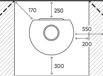 Kalora 425R fireplace dimensions and specifications diagram