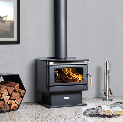 Kalora 500C wood fireplace installed in modern home