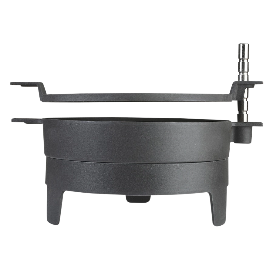 Morsø Grill ‘71 Table outdoor charcoal grill with black metal stand and spacious cooking surface for backyard barbecues