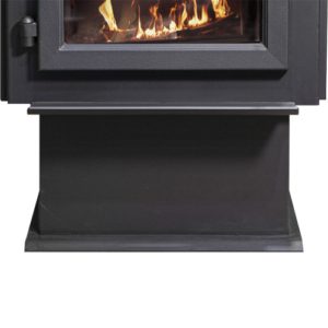 Black legs add-ons for Quadra-Fire 5700 Step Top Fireplace, designed to enhance stability and support for the unit.