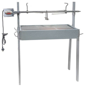 Extendable Large Charcoal BBQ Spit Rotisserie - Stoves & Cooktops - Flaming Coals - Hunter Valley Heating 