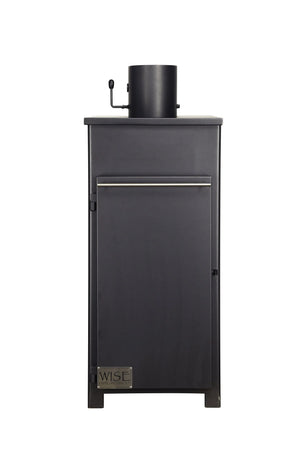 WISELIVING Dynamic 2500 Hydronic Boiler unit, 25kW stove and cooktop with durable metal construction and control panel.