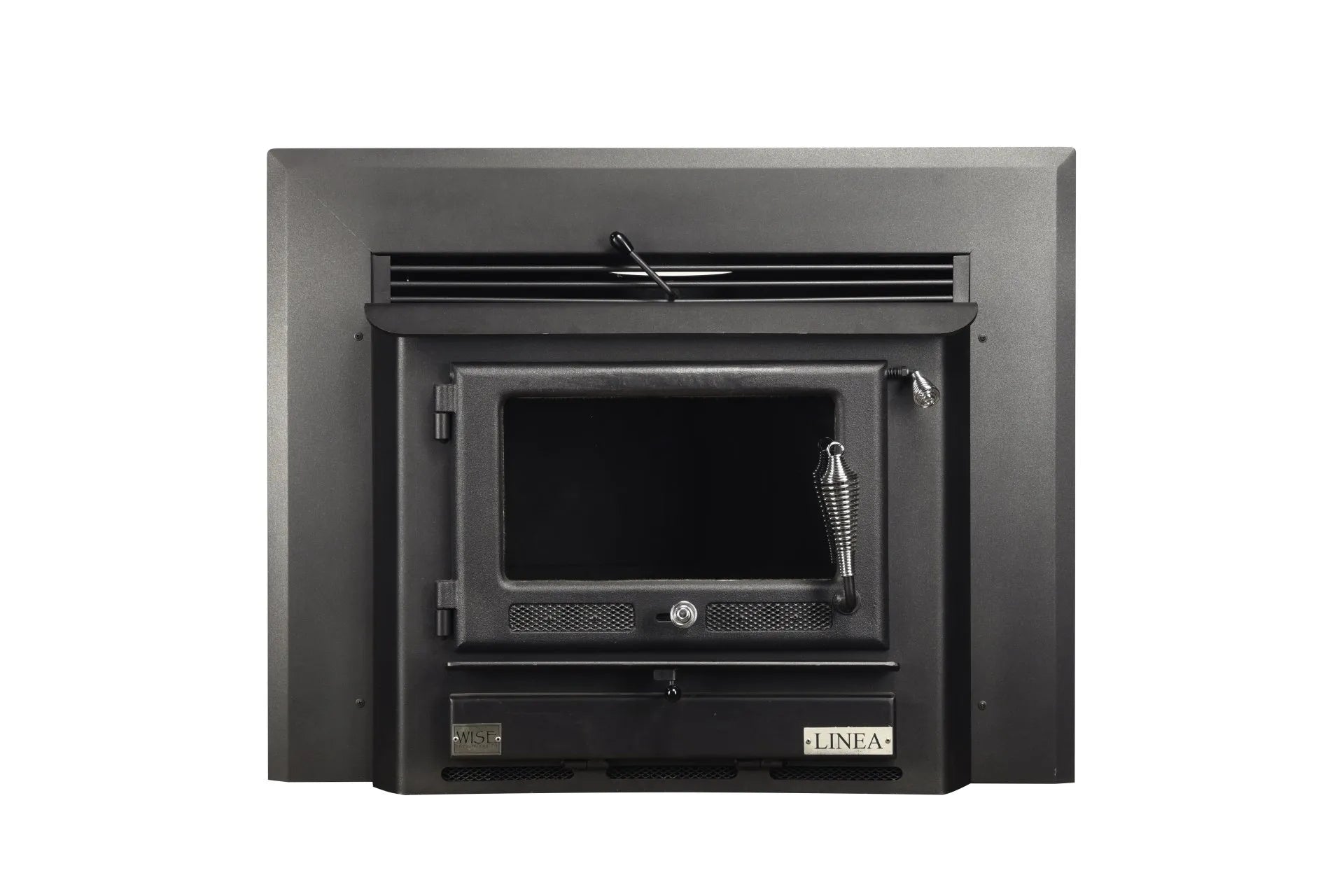 WISELIVING Linea Hydronic Wood Boiler stove for heating and cooking, featuring inbuilt design and 20kW power output.