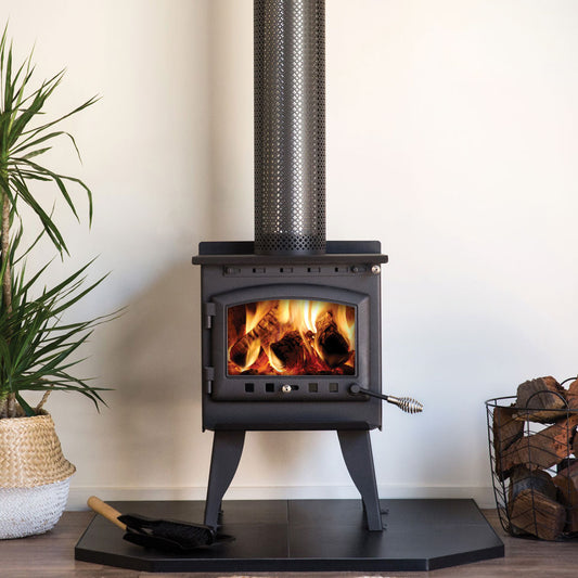 Kalora 425R wood fireplace installed in modern living room