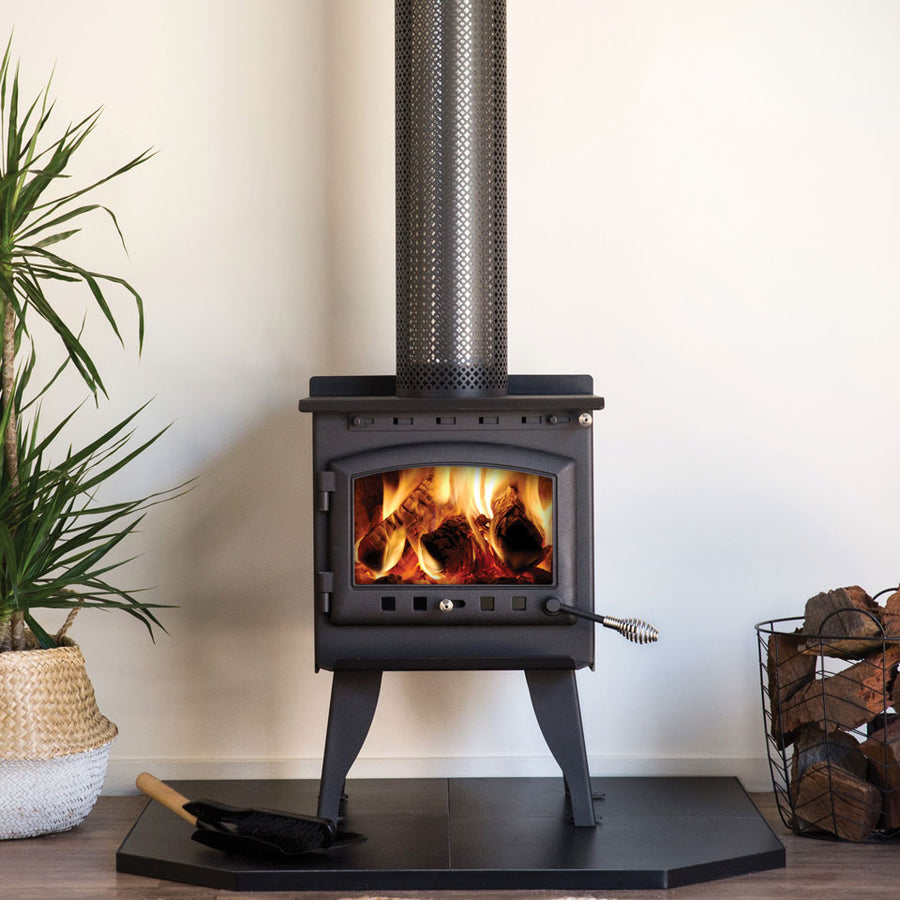 Kalora 425R wood fireplace installed in modern living room