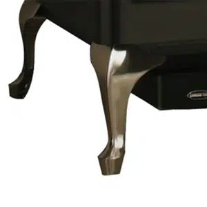 Quadra-Fire 43 Step Top Queen Anne Leg Kit, black add-ons for 5700 fireplace unit, includes four decorative fireplace legs.