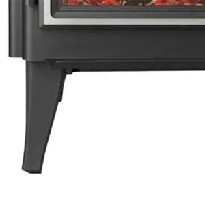 Black leg add-ons for Quadra-Fire 43 Step Top wood fireplace, compatible with Quadra-Fire 5700 series, enhances fireplace stability.